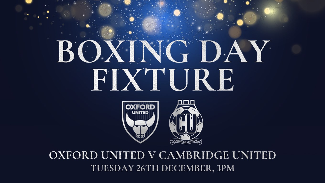 Oxford United Vs Cambridge United Football Livestream Free (Tue 26 Dec, 2023)  